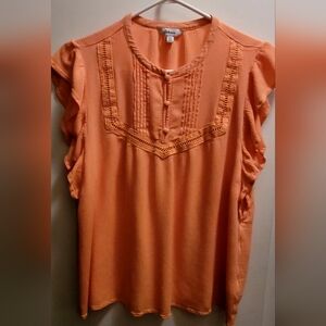 Reitmans Women’s Blouse XXL Apricot 100% Viscose Lightweight Boho Casual